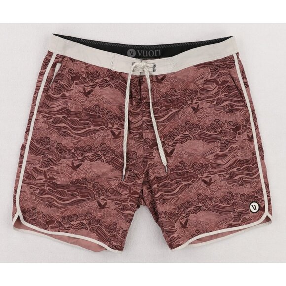 Vuori Other - Vuori Cruise Board Shorts Mens 36 Cedar Vintage Ocean Unlined Swim Trunks